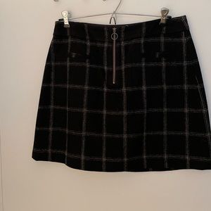 Madewell Fireside Mini Plaid Wool Blend Skirt size 10